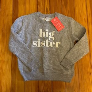Big sister sweatshirt NWT size 5/6